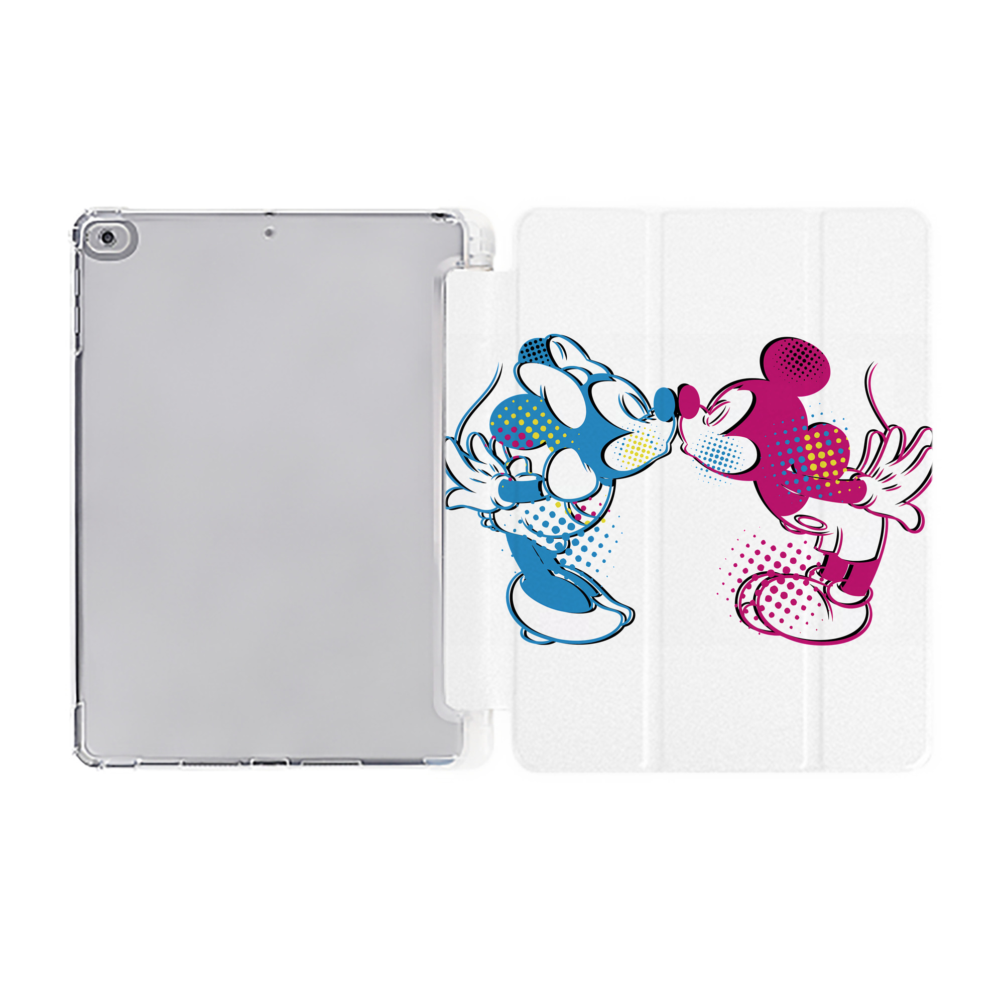（画像用） ミッキーマウス Mickey Mouse IPad ケース ペン収納付き 三つ折りスタンド PUレザー×シリコン 対応機種9.5/10.5/10.9インチ